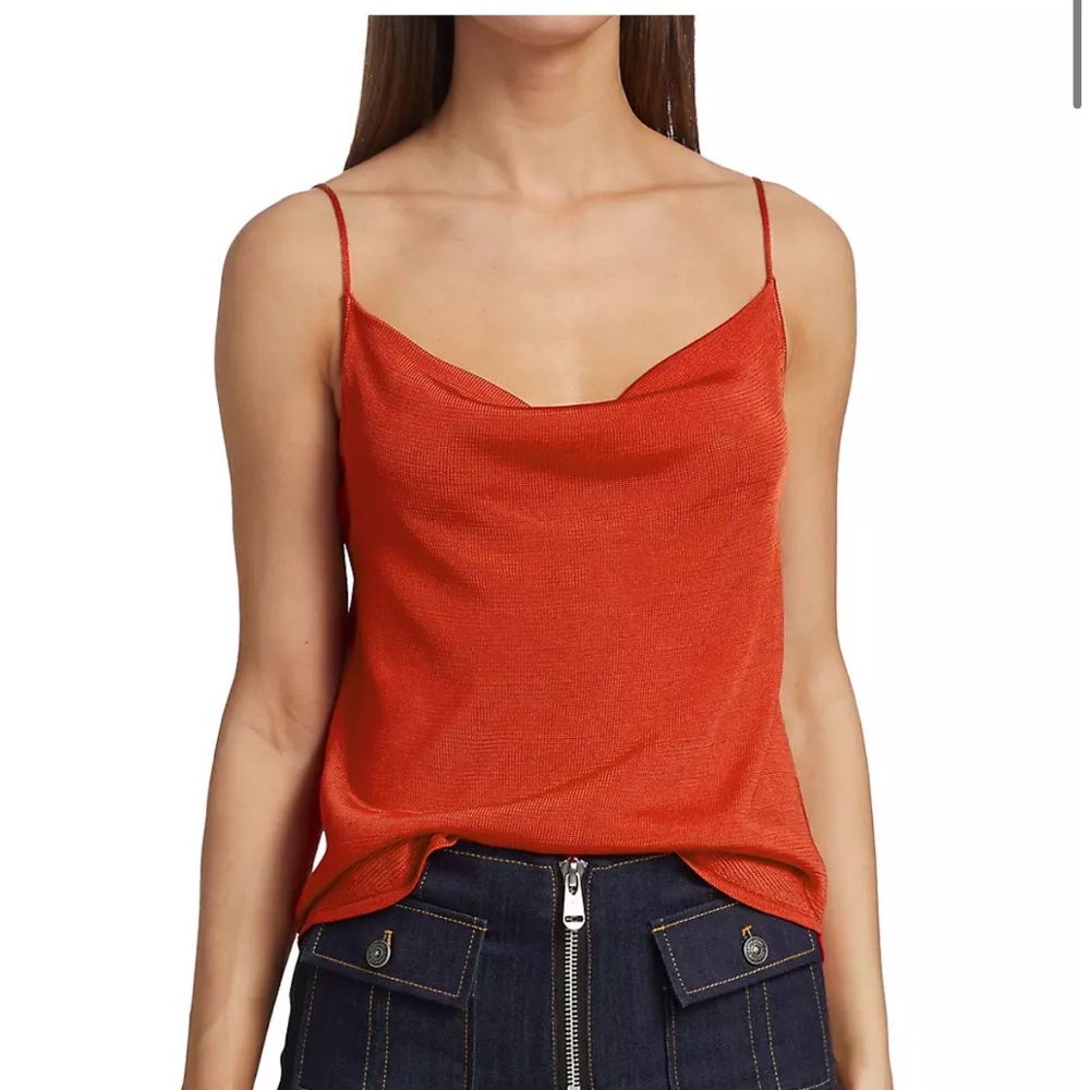 Cinq a sept Marta knit camisole - size M - cherry tomato - NWT
